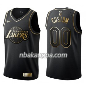 Los Angeles Lakers Custom Nike Musta Golden Edition Pelipaidat Swingman - Miesten